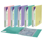 Snopake GRS ReBorn RingBinder 2/25 'O' Ring A4 Pastel Assorted- 5 Binders