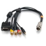 C2G VGA (HD15) & 3.5mm & Composite 35.8" (0.91 m) VGA (D-Sub) + 3.5mm 3 x RCA Black