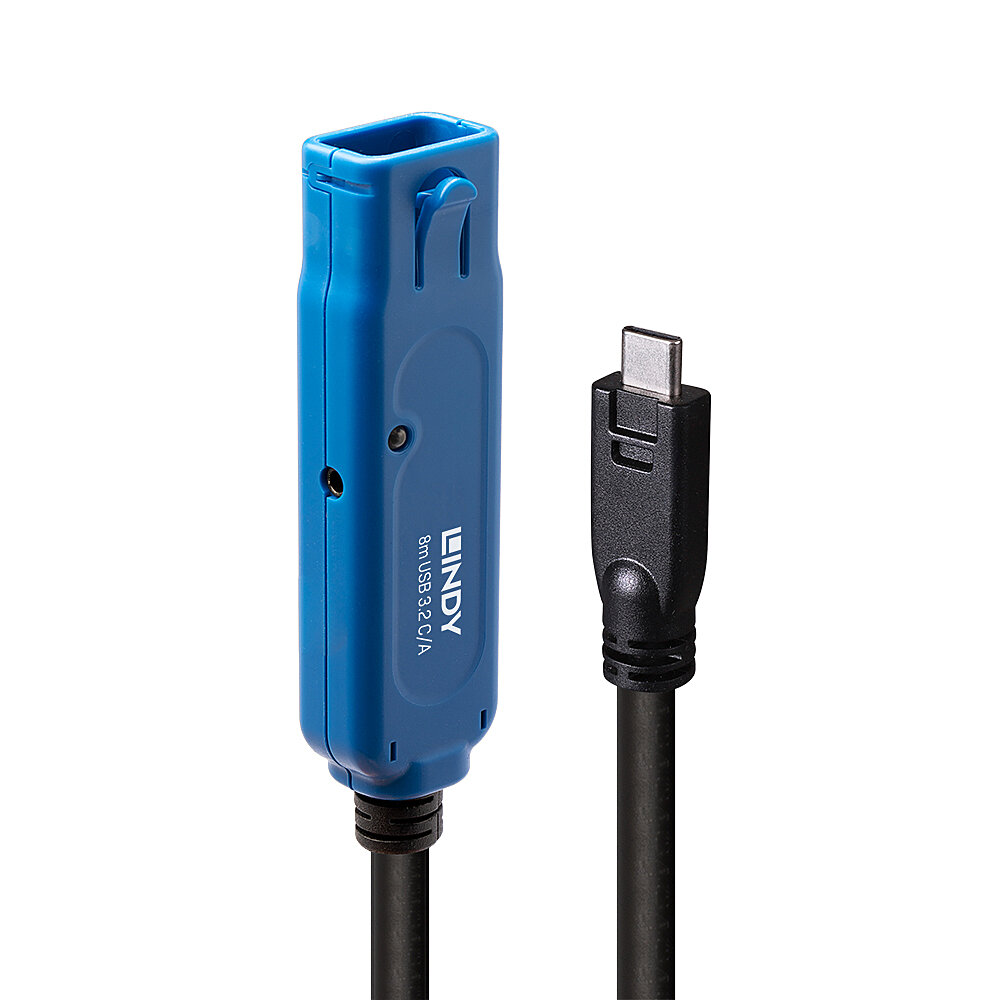 Image of Lindy 43381 USB cable 8 m USB 3.2 Gen 1 (3.1 Gen 1) USB C USB A...