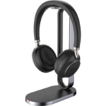 Yealink BH76 Headset Wireless Handheld Calls/Music USB Type-C Bluetooth Charging stand Black