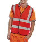 BEESWIFT Hi Viz Waistcoat Full App. G Red M