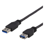 Deltaco USB3-243 USB cable USB 3.2 Gen 1 (3.1 Gen 1) 3 m USB A Black