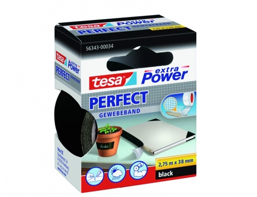 Image of TESA Extra Power 38mmx2.75m 2.75 m Black 1 pc(s)