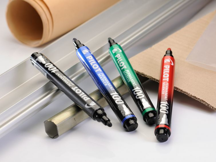 Pilot 100 permanent marker Bullet tip Black 20 pc(s)