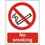 SECO by Stewart Superior SECO Prohibition Safety Sign No Smoking It Is Against The Law To Smoke In These Premises Semi Rigid Plastic 150 x 200mm - P089SRP150X200