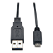 Tripp Lite UR050-006-SLIM USB cable 70.9" (1.8 m) USB 2.0 USB A Micro-USB B Black