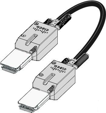 Photos - Cable (video, audio, USB) Cisco STACK-T2-50CM= InfiniBand/fibre optic cable 0.5 m Black STACK-T2-50C 