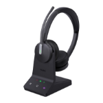 Yealink WH64 Dual UC DECT Wireless Headset, DECT & Bluetooth Wireless Technology,3-Mic Noise Cancellation,UC Certified, Charging Stands, Carrying Bag