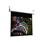 Screen International Giotto HC 450cm x 253cm, 16/9 Format Non Tensioned Ceiling Recessed Electric Screen, Matt White Surface, 30cm Black Drop and 5cm Black Borders