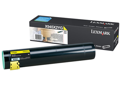 Image of Lexmark X945X2YG Toner yellow. 22K pages ISO/IEC 19752 for Lexmark X 9