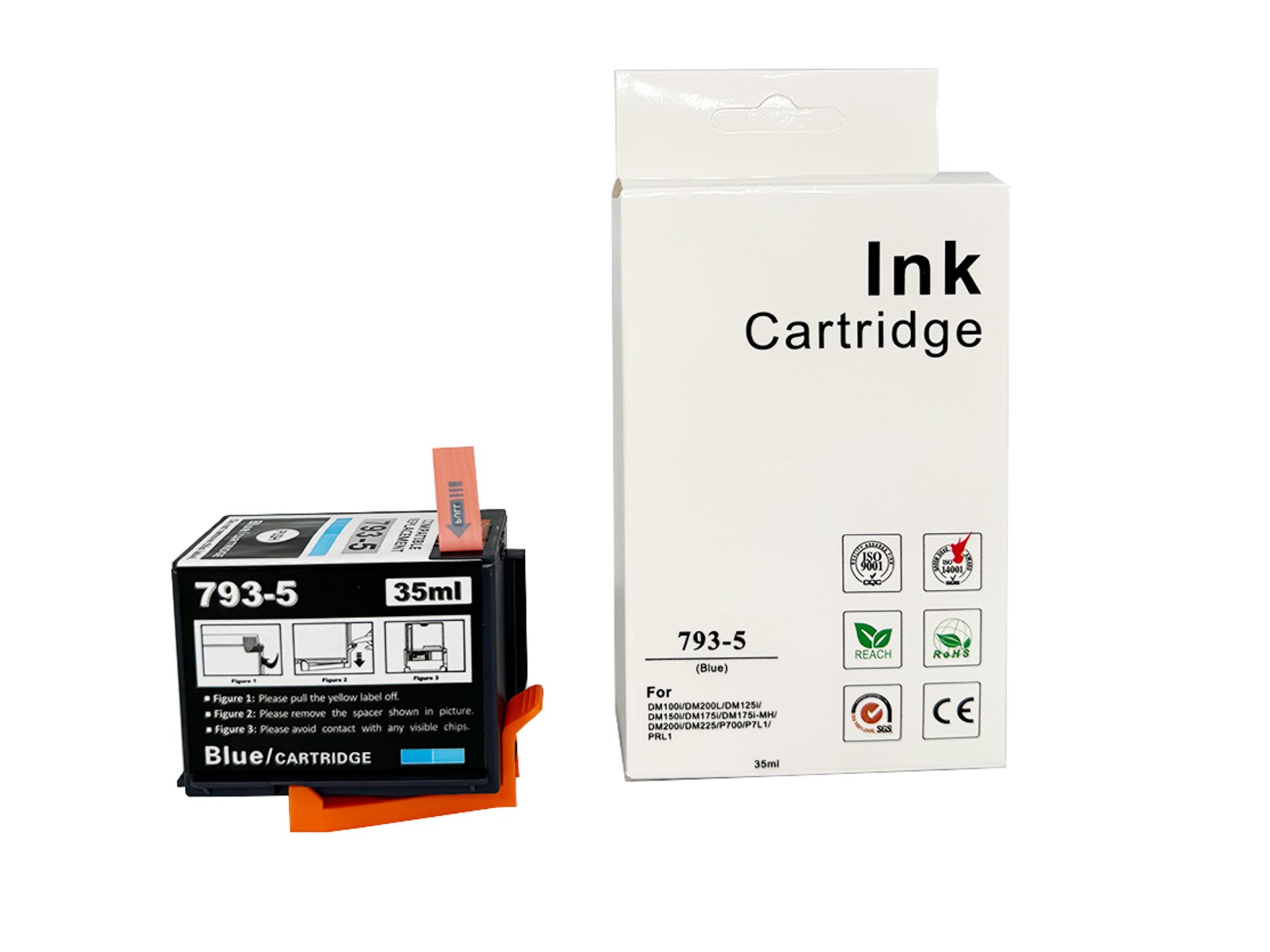 CTS Wholesale Comp Pitney Bowes DM100i Blue Ink Ctg 793-5SB