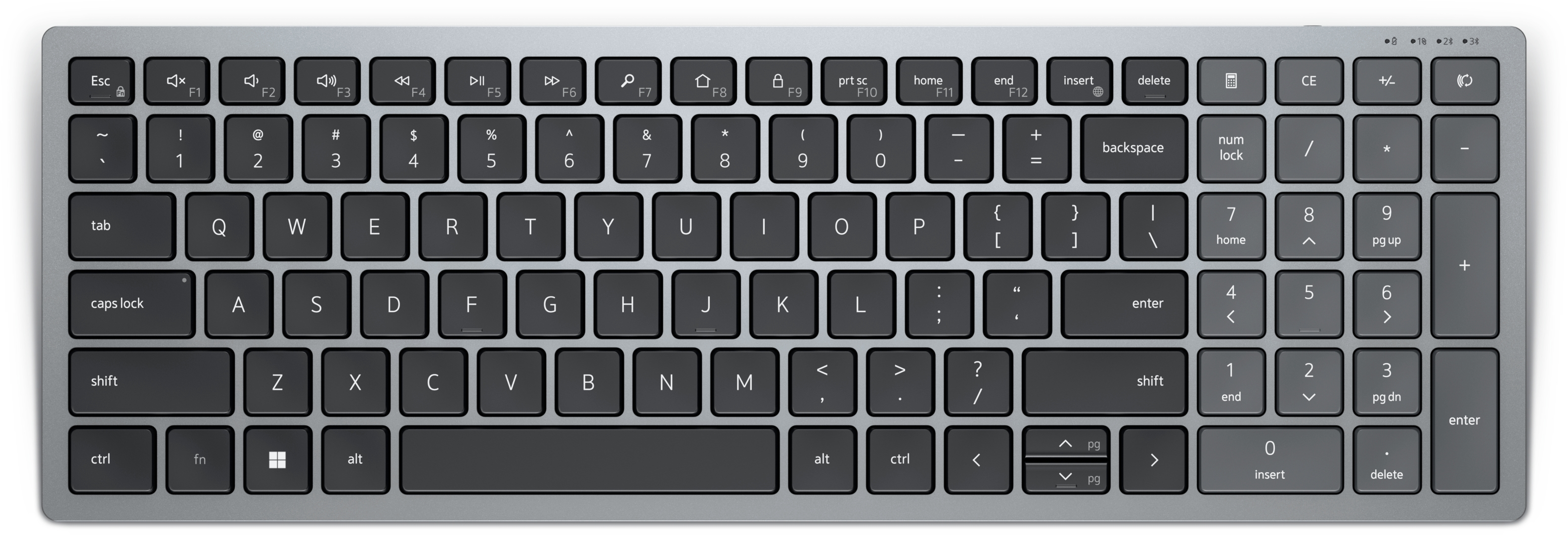 Image of DELL KB740 keyboard RF Wireless + Bluetooth QWERTZ German Grey, Black