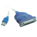 C2G USB to DB25 IEEE-1284 Parallel Printer Adapter Cable 6ft parallel cable Blue 72" (1.83 m)