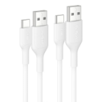 Belkin CAB021FQ1MWH2PK USB cable USB 2.0 39.4" (1 m) USB A USB C White