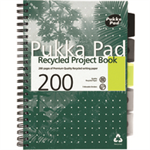 Pukka Pukka Pad Recycled Project Book A4 Wirebound 200 Pages Recycled Card Cover (Pack 3) 6050-REC