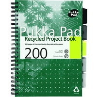 Image of Pukka Pukka Pad Recycled Project Book A4 Wirebound 200 Pages...