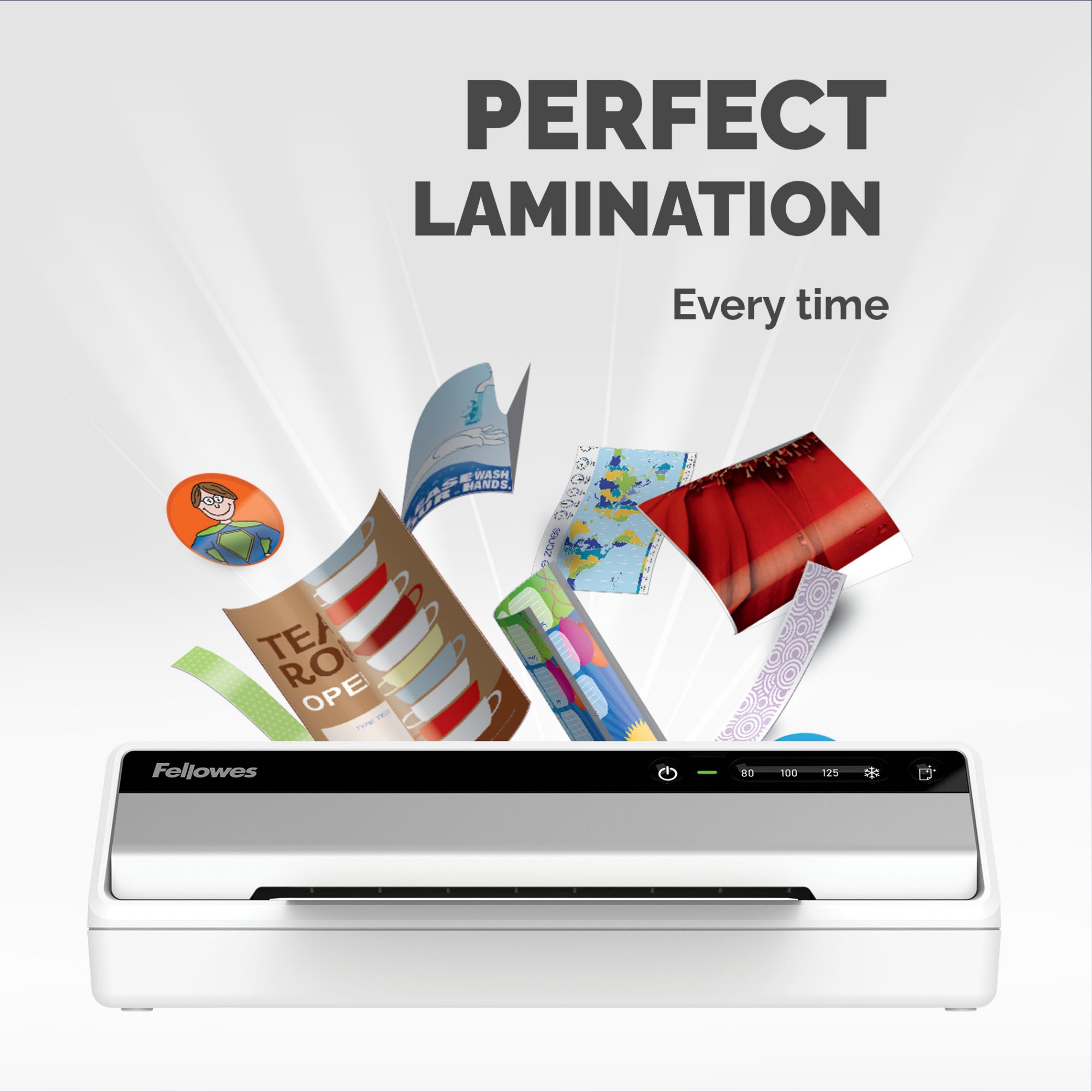Fellowes A4 Laminator Machine Saturn A4 Laminating Machine 80 to 125 Micron 10 A4 Laminating Pouch Starter Pack Included