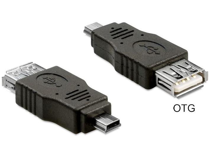 Image of DeLOCK 65399 cable gender changer mini USB A USB A Black