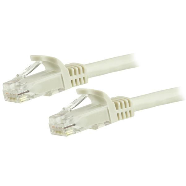 Image of StarTech.com 1.5m CAT6 Ethernet Cable - White CAT 6 Gigabit...