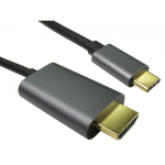 Cables Direct USB3C-8KHDMI-2MA HDMI cable 2 m HDMI Type A (Standard) USB Type-C Black, Grey