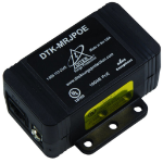 Ditek DTK-MRJPOE surge protector Black 60 V