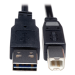 Tripp Lite UR022-001 USB cable 11.8" (0.3 m) USB 2.0 USB A USB B Black