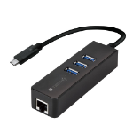 Techly IDATA-USB-ETGIGA-3C2 laptop dock & poortreplicator USB 3.2 Gen 1 (3.1 Gen 1) Type-C Zwart