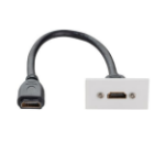 connektgear 0.3m AV Snap-In HDMI Module 25 x 50mm - Socket to Socket - White