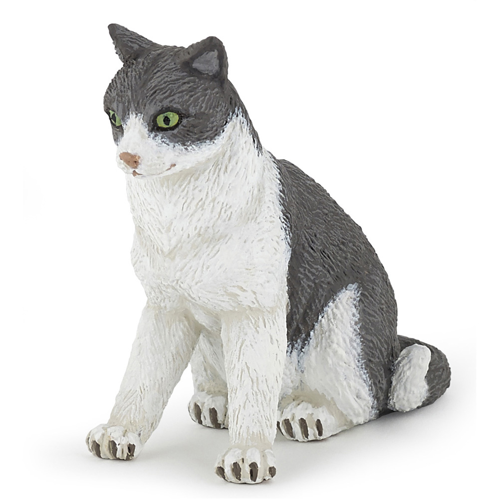 Papo Dog and Cat Companions Sitting Down Cat Toy Figure, 3 Years...