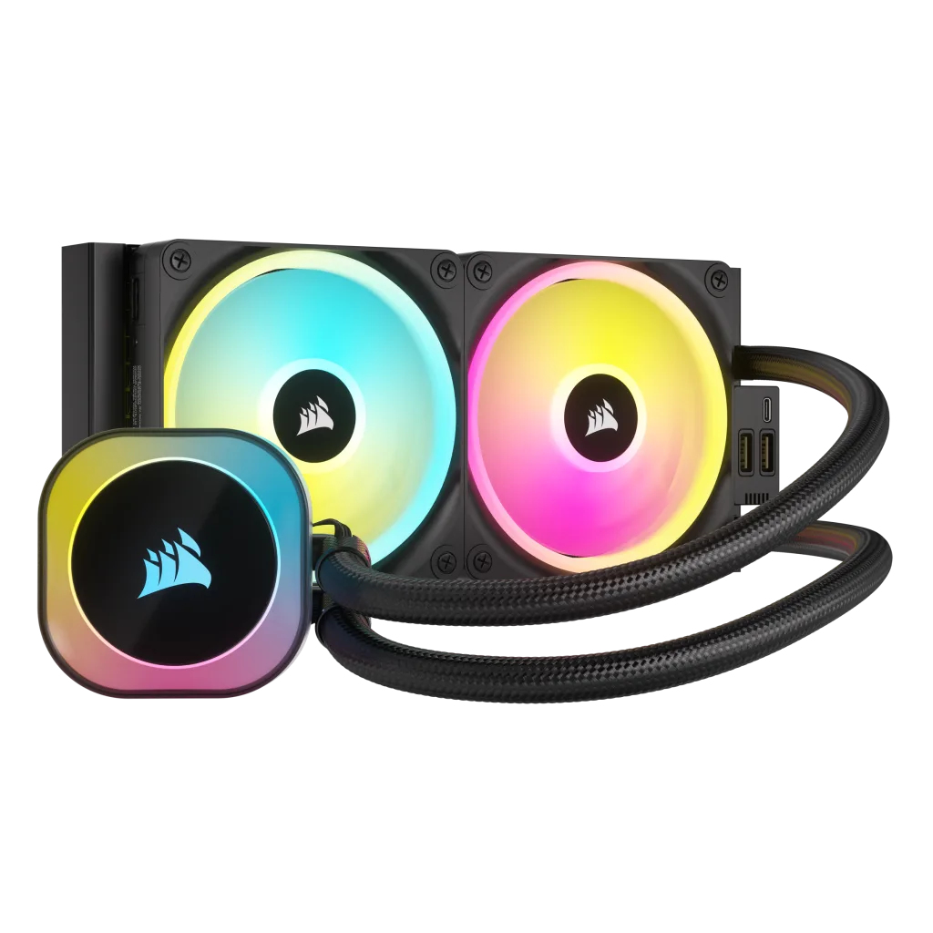 Image of Corsair H100I Processor Liquid cooling kit 12 cm Black