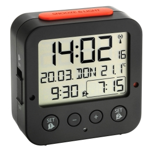 Image of TFA-Dostmann Digital radio-controlled alarm clock with temperature...