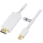 Deltaco DP-HDMI302 video cable adapter 3 m Mini DisplayPort HDMI Type A (Standard) White