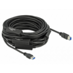DeLOCK 85382 USB-kabel USB 3.2 Gen 1 (3.1 Gen 1) 20 m USB A USB B Zwart