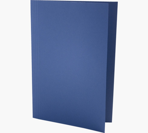 Q-Connect Square Cut Folder Lightweight 180gsm Foolscap Blue (Pack of 100) KF26033