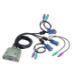 Dynamode 4-Port Pocket KVM with Cables KVM switch