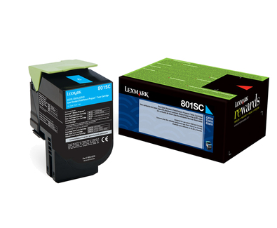 Image of Lexmark 80C2SC0/802SC Toner-kit cyan return program, 2K pages...