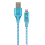 Gembird CC-USB2B-AMLM-1M-VW Lightning-kabel Blauw, Wit
