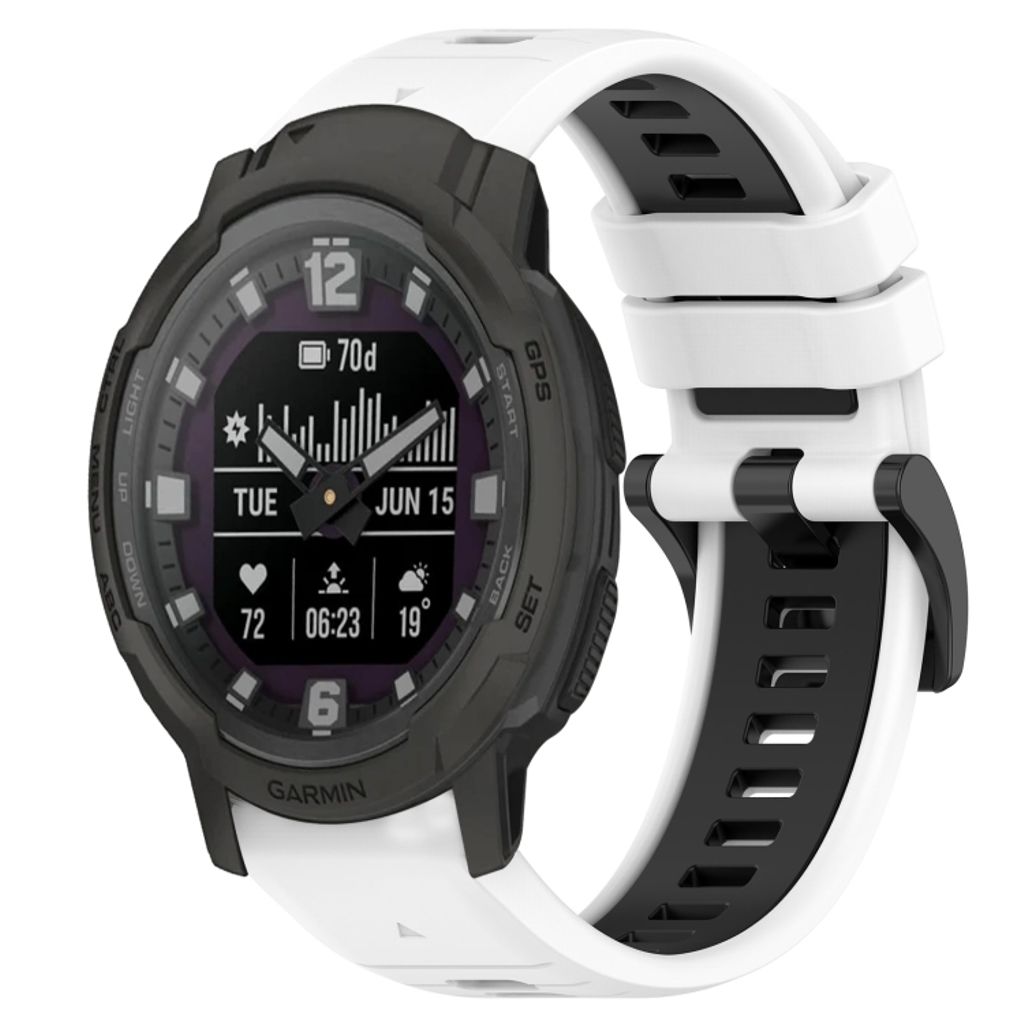EU Product - Instinct Crossover Two-Color Silicone Watch Band - White / Black thumbnail