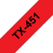 Brother TX-451 cinta para impresora de etiquetas Negro sobre rojo