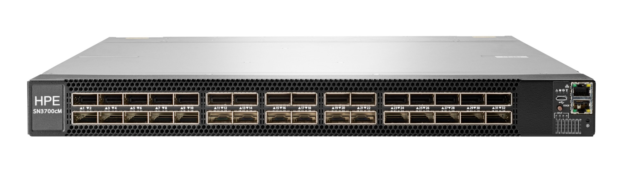 HPE 200GbE 32QSFP56 Power to Connector Airflow Switch SN3700M with NVI
