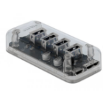 DeLOCK 64087 interface hub USB 3.2 Gen 1 (3.1 Gen 1) Micro-B 5000 Mbit/s Transparant