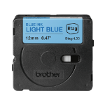 Brother BTAGL33 12MM BLUE ON LIGHT BLUE TAPE