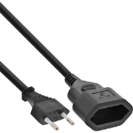 InLine 16680S power cable Black 0.2 m CEE7/16