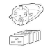 Fujitsu Power cord 16A IEC320 C20->CEE 7/7