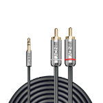 Lindy 35335 audio kabel 3 m 3.5mm 2 x RCA Antraciet