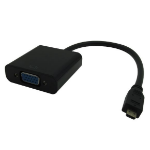 Microconnect HDMIDVGAB video cable adapter 0.25 m HDMI Type D (Micro) VGA (D-Sub) Black