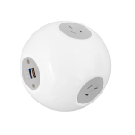 OE Elsafe : Pluto 2 x GPO / 1 x 5A TUF with 2000mm Lead with 10A Three Pin Plug - White