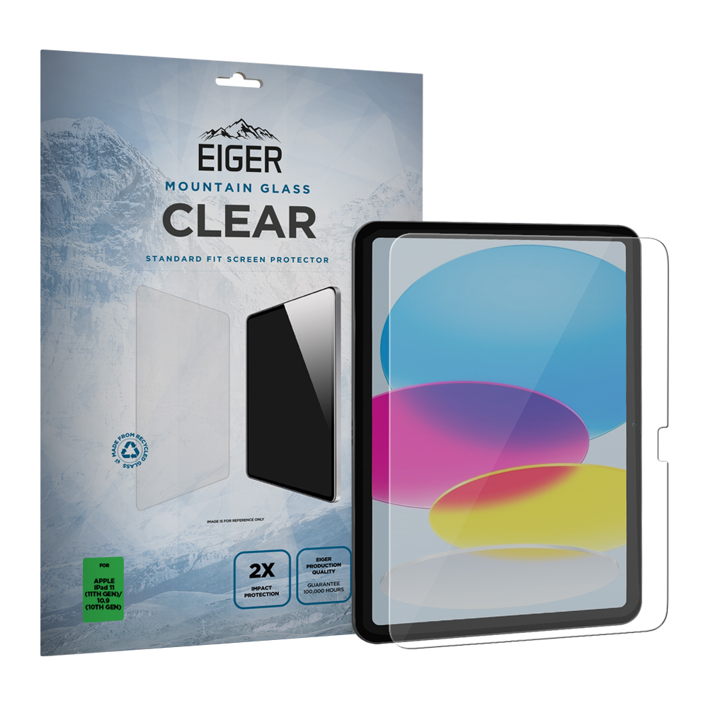 Eiger VERRE TREMPE PREMIUM ASAHI 2.5D POUR APPLE IPAD 10.9 (2023) /