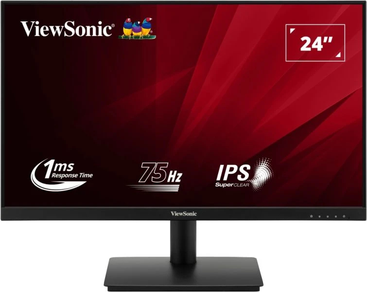 Viewsonic VA240-H-2 - LED monitor - 24" (23.8" viewable) - 1920 x 1080 Full HD (1080p) @ 75 Hz - IPS - 250 cd/m? - 1000:1 - 1 ms - HDMI, VGA