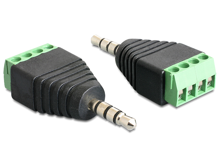 Image of DeLOCK 65453 cable gender changer 3.5mm 4pin Black, Green